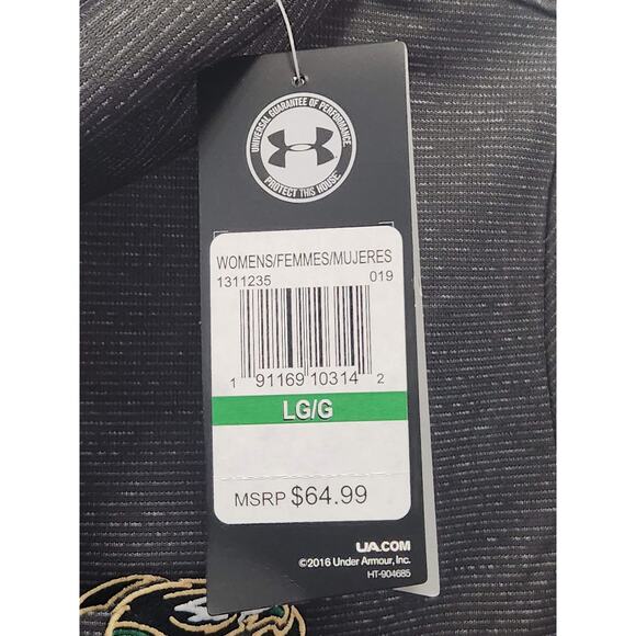 Under Armour Women Gray-Striped Long-Sleeve High-Neck Seahawks Pullover Sz L NWT - Picture 3 of 15